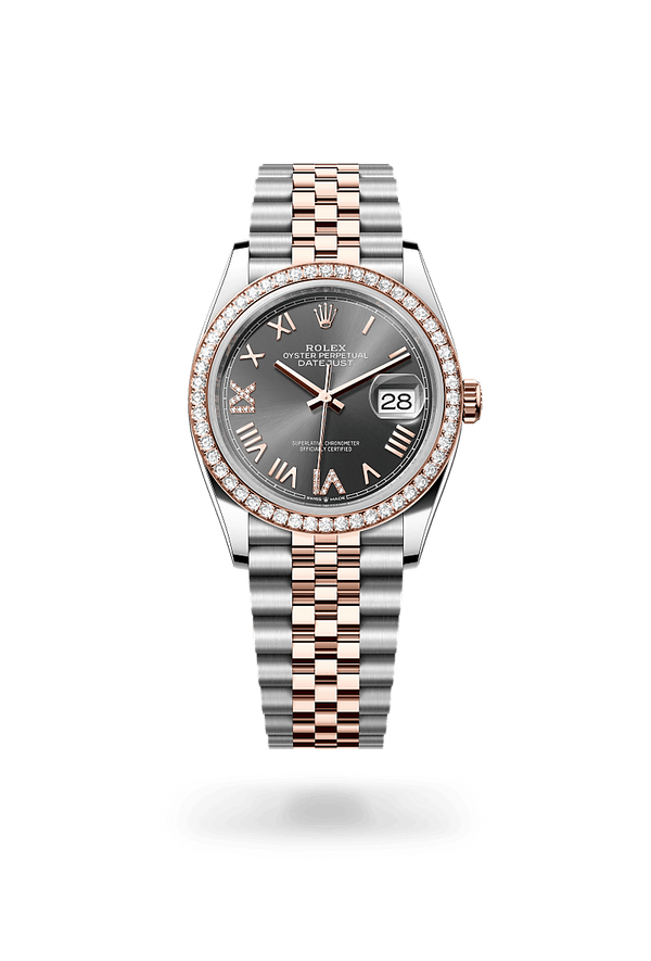 rolex Datejust in Everose Rolesor - combination of Oystersteel and Everose gold, M126281RBR-0035 - Zadok Jewelers
