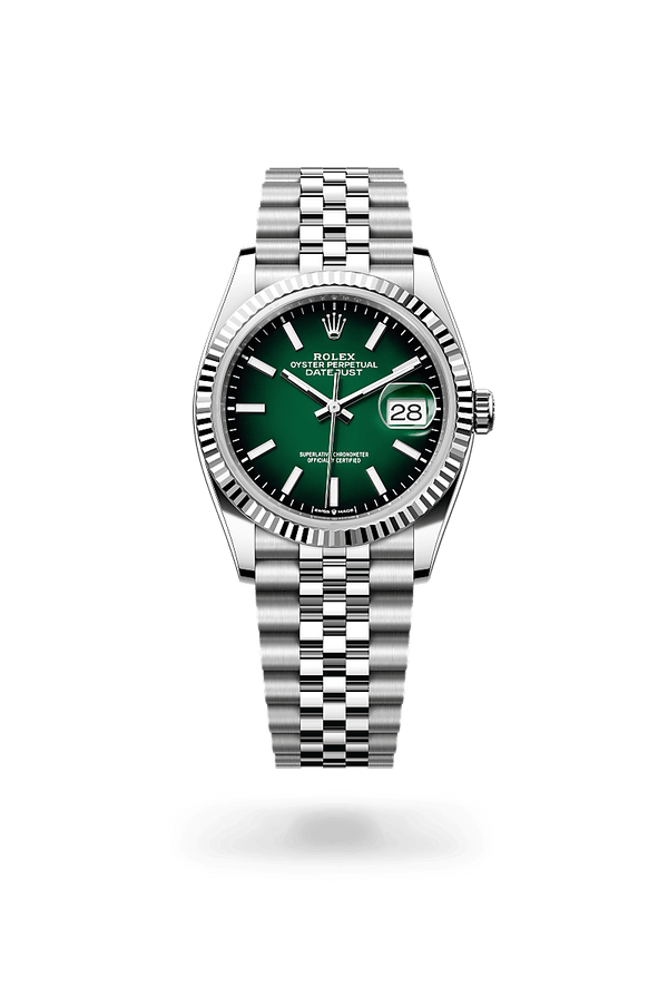 rolex Datejust in White Rolesor - combination of Oystersteel and white gold, M126234-0059 - Zadok Jewelers