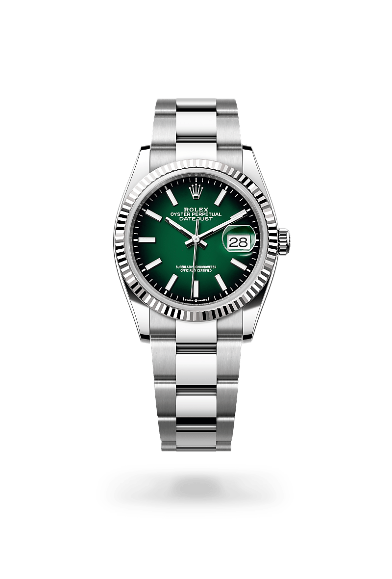 rolex Datejust in White Rolesor - combination of Oystersteel and white gold, M126234-0060 - Zadok Jewelers
