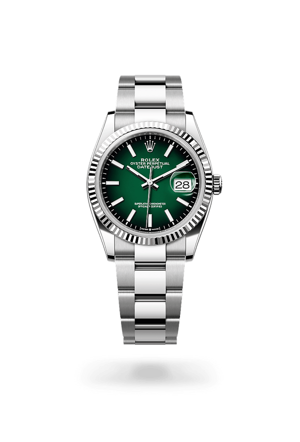 rolex Datejust in White Rolesor - combination of Oystersteel and white gold, M126234-0060 - Zadok Jewelers