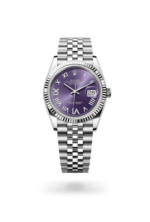 rolex Datejust in White Rolesor - combination of Oystersteel and white gold, M126234-0063 - Zadok Jewelers