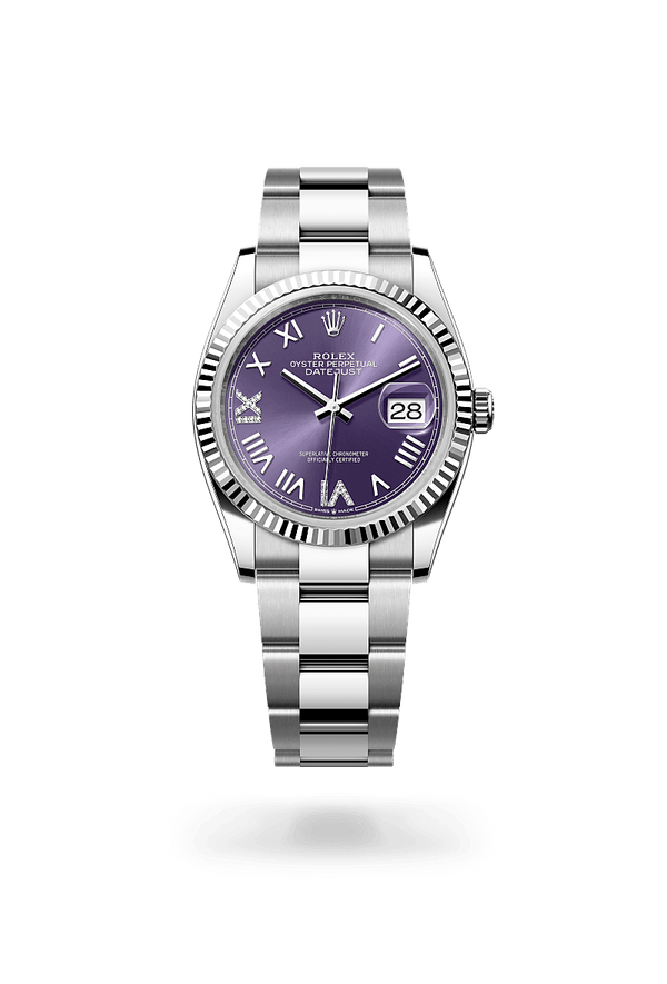rolex Datejust in White Rolesor - combination of Oystersteel and white gold, M126234-0064 - Zadok Jewelers