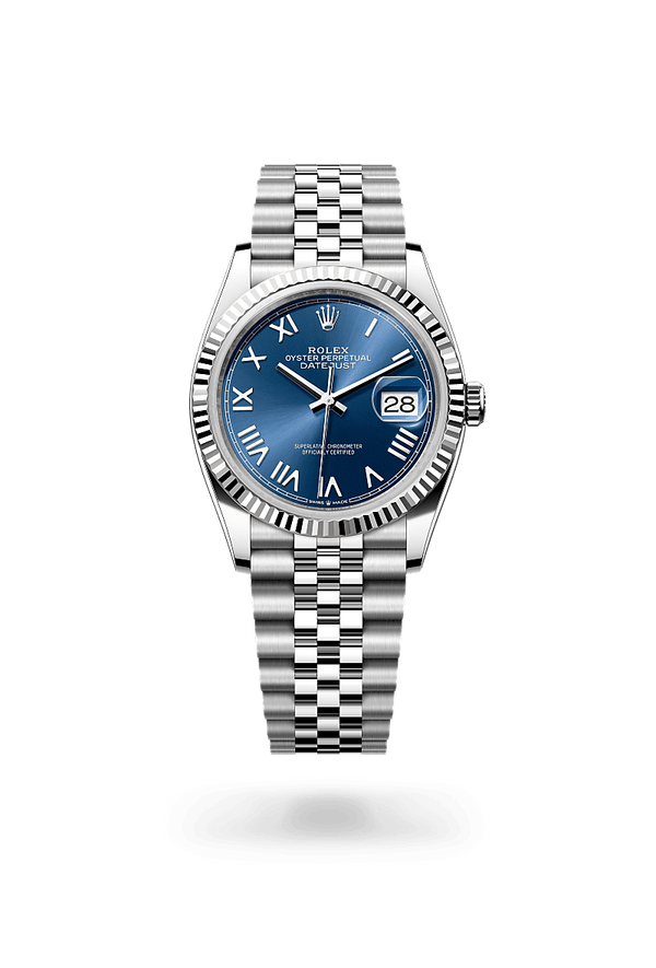 rolex Datejust in White Rolesor - combination of Oystersteel and white gold, M126234-0069 - Zadok Jewelers