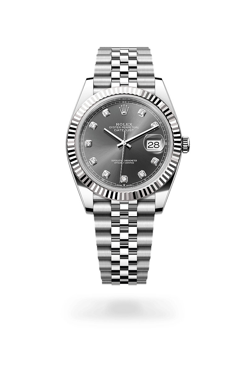 rolex Datejust in White Rolesor - combination of Oystersteel and white gold, M126334-0006 - Zadok Jewelers