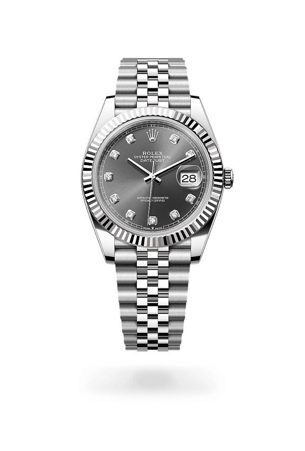 rolex Datejust in White Rolesor - combination of Oystersteel and white gold, M126334-0006 - Zadok Jewelers