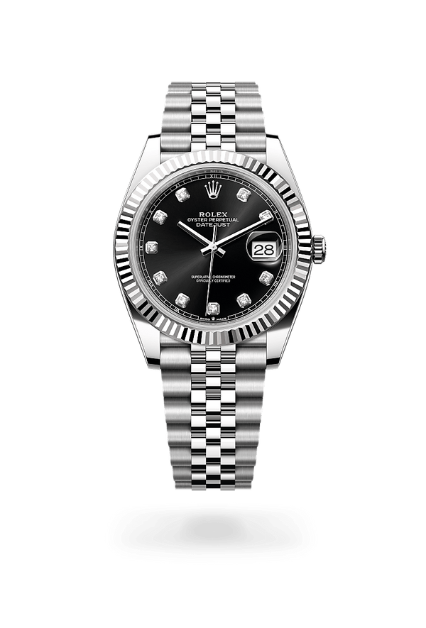 rolex Datejust in White Rolesor - combination of Oystersteel and white gold, M126334-0012 - Zadok Jewelers