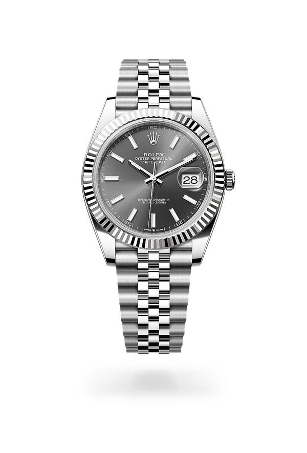 rolex Datejust in White Rolesor - combination of Oystersteel and white gold, M126334-0014 - Zadok Jewelers
