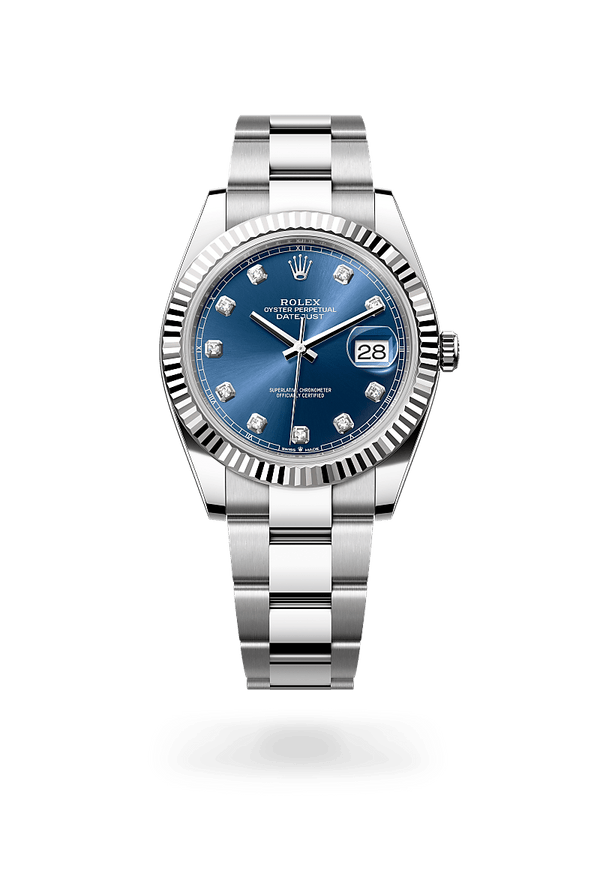 rolex Datejust in White Rolesor - combination of Oystersteel and white gold, M126334-0015 - Zadok Jewelers