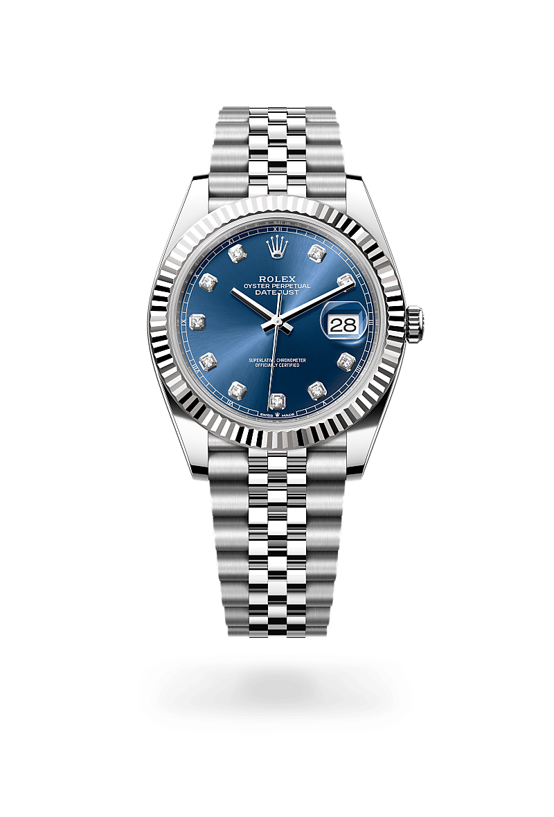 rolex Datejust in White Rolesor - combination of Oystersteel and white gold, M126334-0016 - Zadok Jewelers