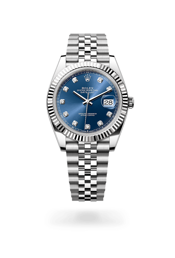 rolex Datejust in White Rolesor - combination of Oystersteel and white gold, M126334-0016 - Zadok Jewelers
