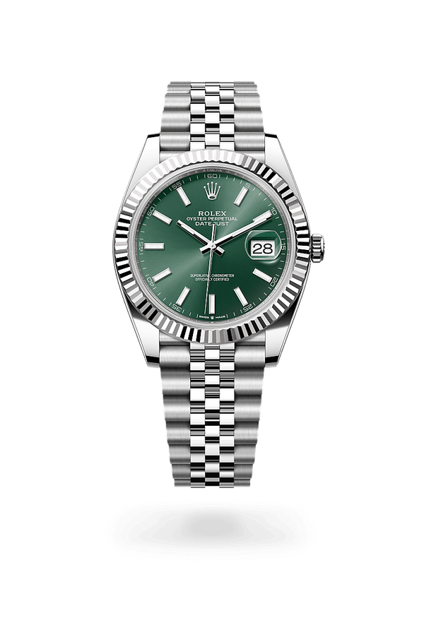 rolex Datejust in White Rolesor - combination of Oystersteel and white gold, M126334-0028 - Zadok Jewelers