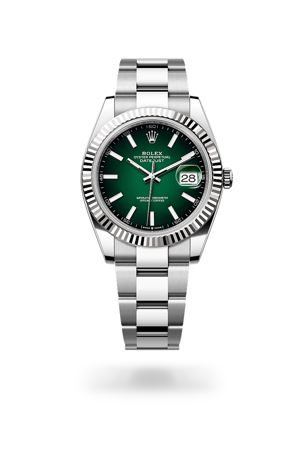 rolex Datejust in White Rolesor - combination of Oystersteel and white gold, M126334-0033 - Zadok Jewelers