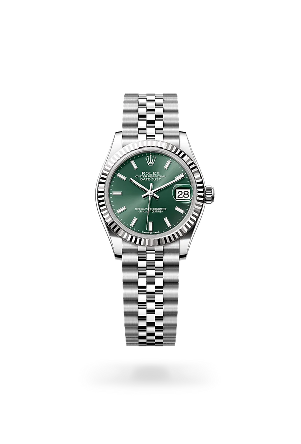 rolex Datejust in White Rolesor - combination of Oystersteel and white gold, M278274-0018 - Zadok Jewelers