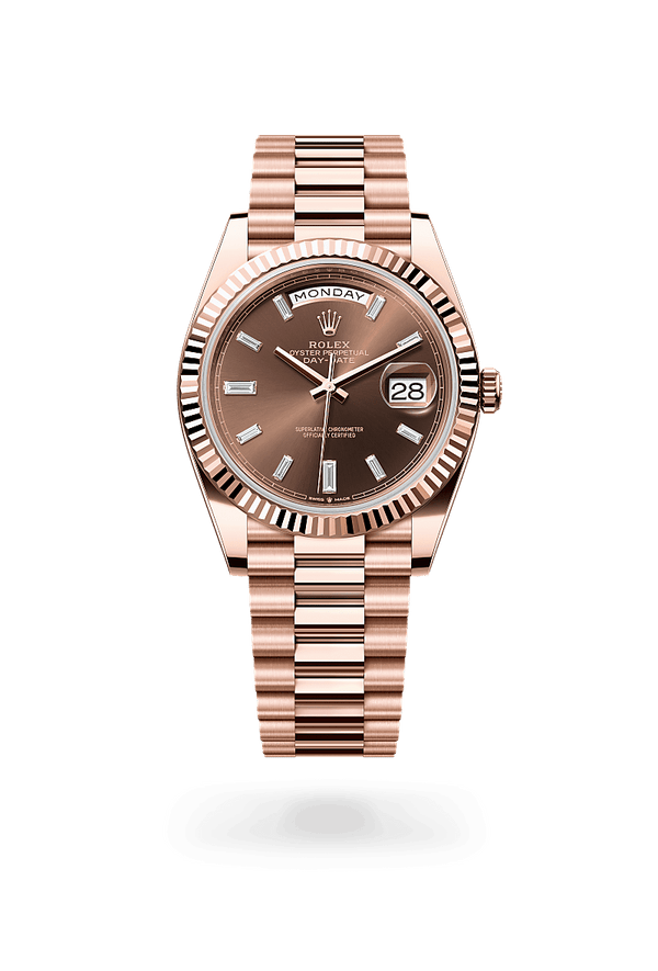 rolex Day-Date in 18 ct Everose gold, M228235-0003 - Zadok Jewelers