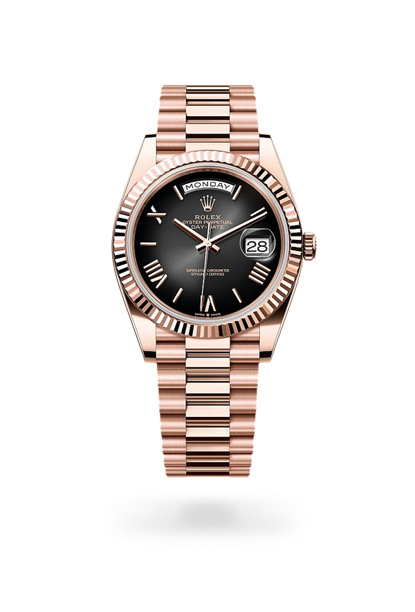 rolex Day-Date in 18 ct Everose gold, M228235-0055 - Zadok Jewelers