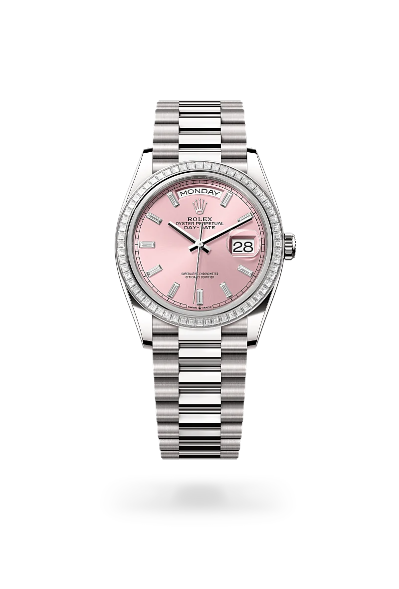 Rolex 
Day-Date 36
Oyster, 36 mm, white gold and diamonds
M128399TBR-0029