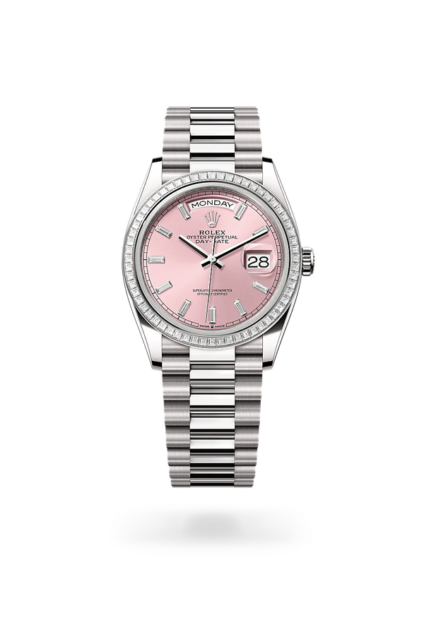 rolex Day-Date in 18 ct white gold, M128399TBR-0029 - Zadok Jewelers