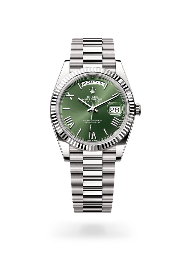 rolex Day-Date in 18 ct white gold, M228239-0033 - Zadok Jewelers