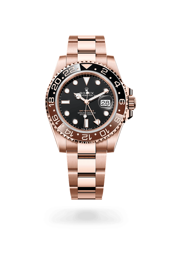 rolex GMT-Master II in 18 ct Everose gold, M126715CHNR-0001 - Zadok Jewelers