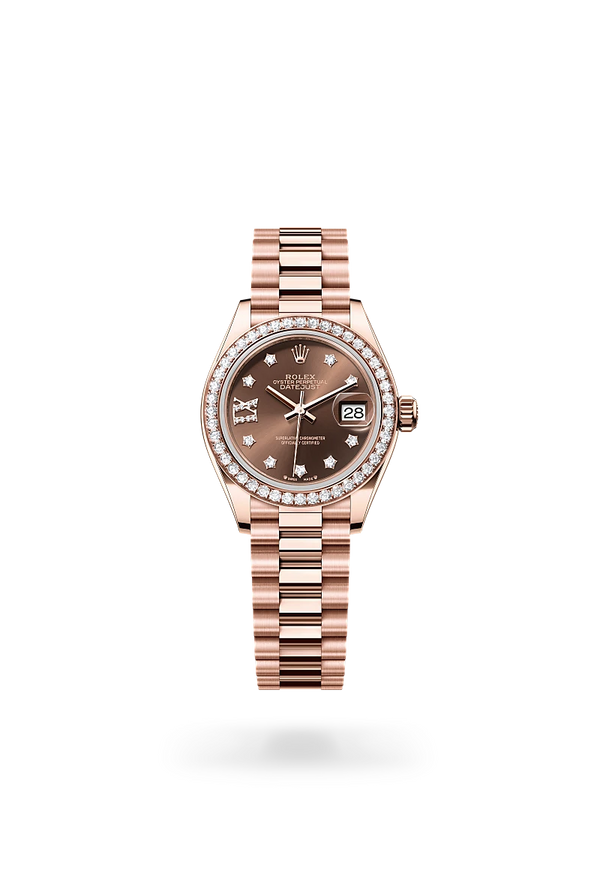rolex Lady-Datejust in 18 ct Everose gold, M279135RBR-0001 - Zadok Jewelers
