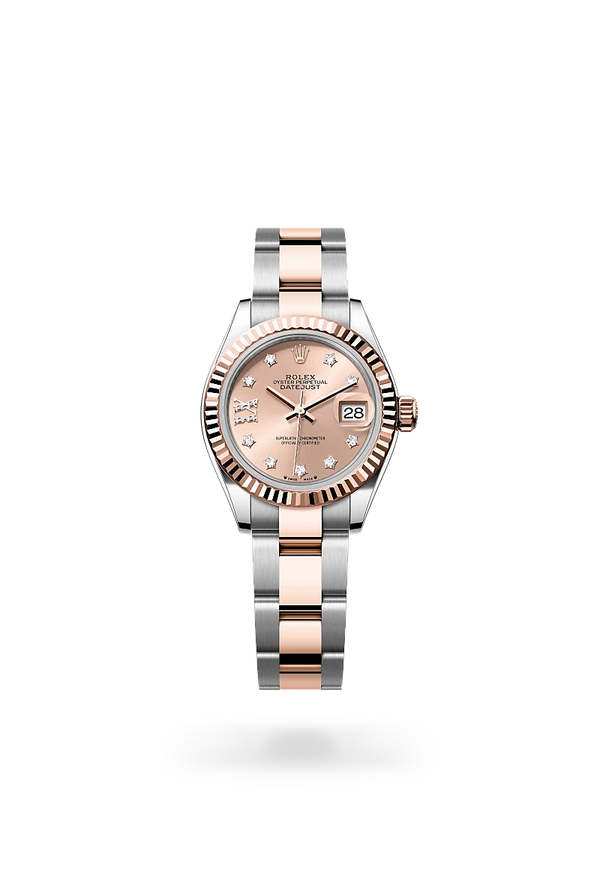rolex Lady-Datejust in Everose Rolesor - combination of Oystersteel and Everose gold, M279171-0028 - Zadok Jewelers