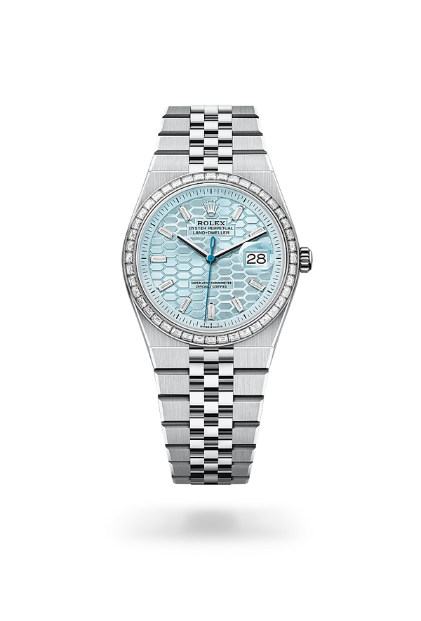 rolex Land-Dweller in Platinum, M127286TBR-0001 - Zadok Jewelers