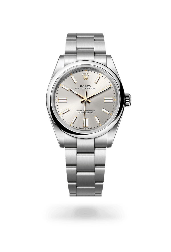rolex Oyster Perpetual in Oystersteel, M134300-0001 - Zadok Jewelers