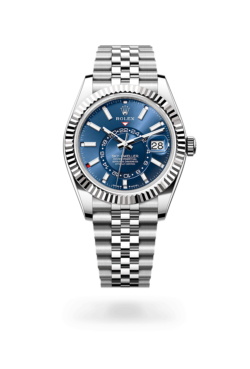 rolex Sky-Dweller in White Rolesor - combination of Oystersteel and white gold, M336934-0006 - Zadok Jewelers
