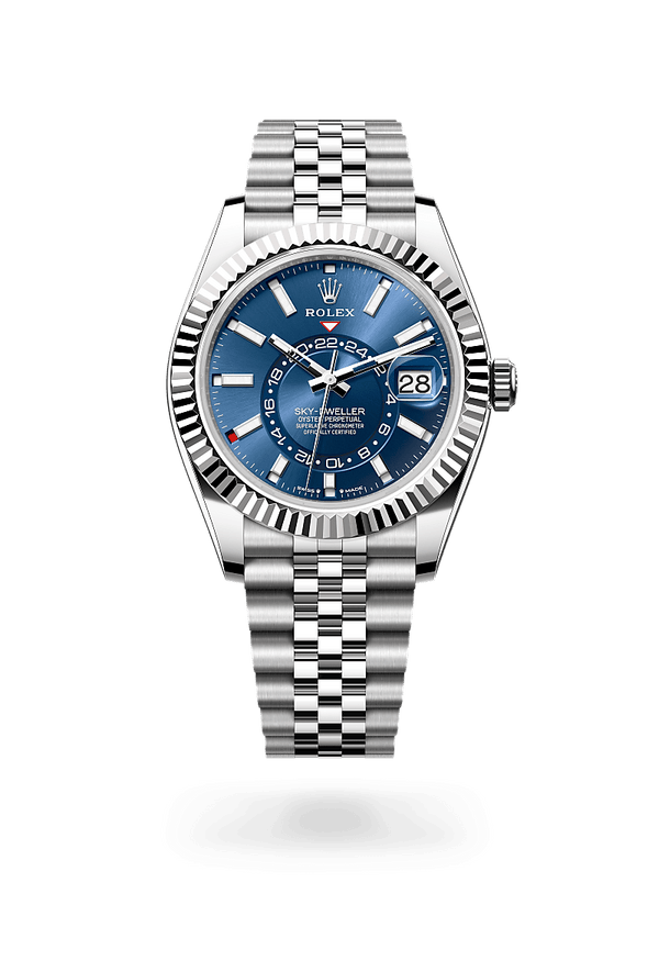 rolex Sky-Dweller in White Rolesor - combination of Oystersteel and white gold, M336934-0006 - Zadok Jewelers