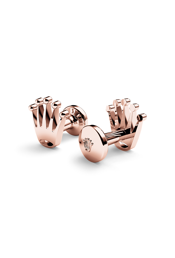 Rolex ‘Crown’ cufflinks Everose gold A1015 - 1