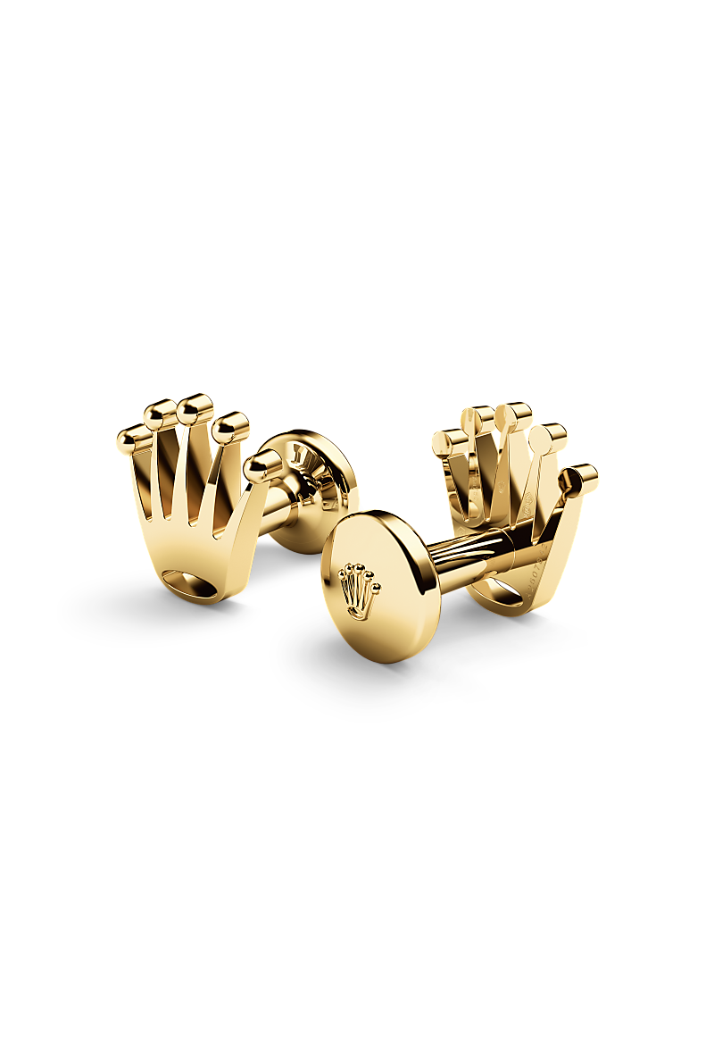 Rolex ‘Crown’ cufflinks Yellow gold A1018