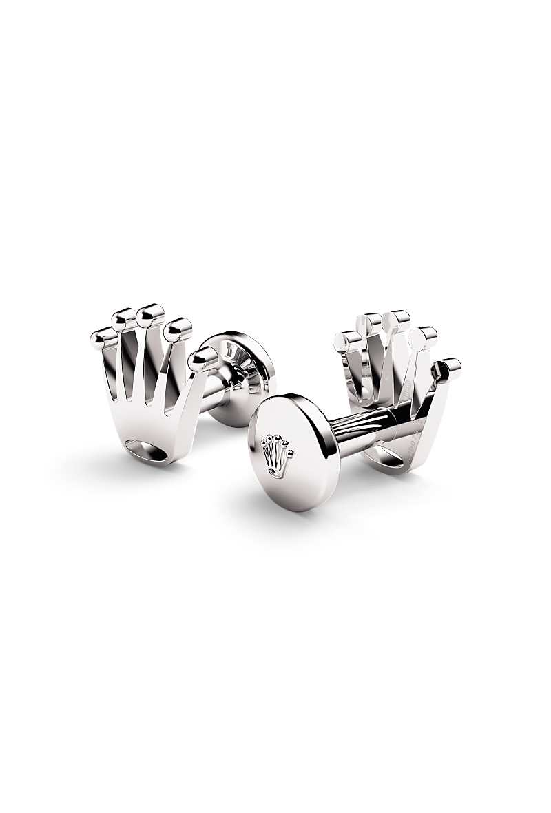 Rolex ‘Crown’ cufflinks White gold A1019