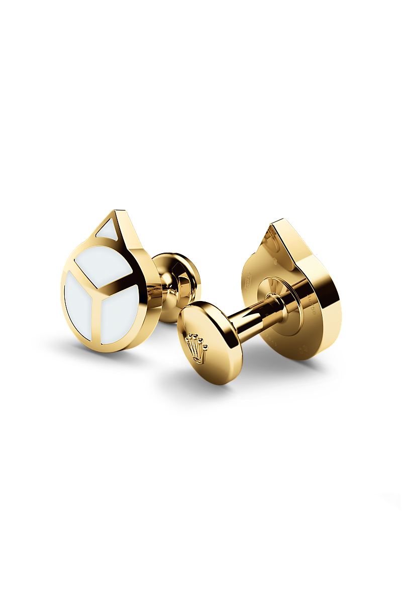Rolex ‘Hand’ cufflinks Yellow gold and luminescent material A1028