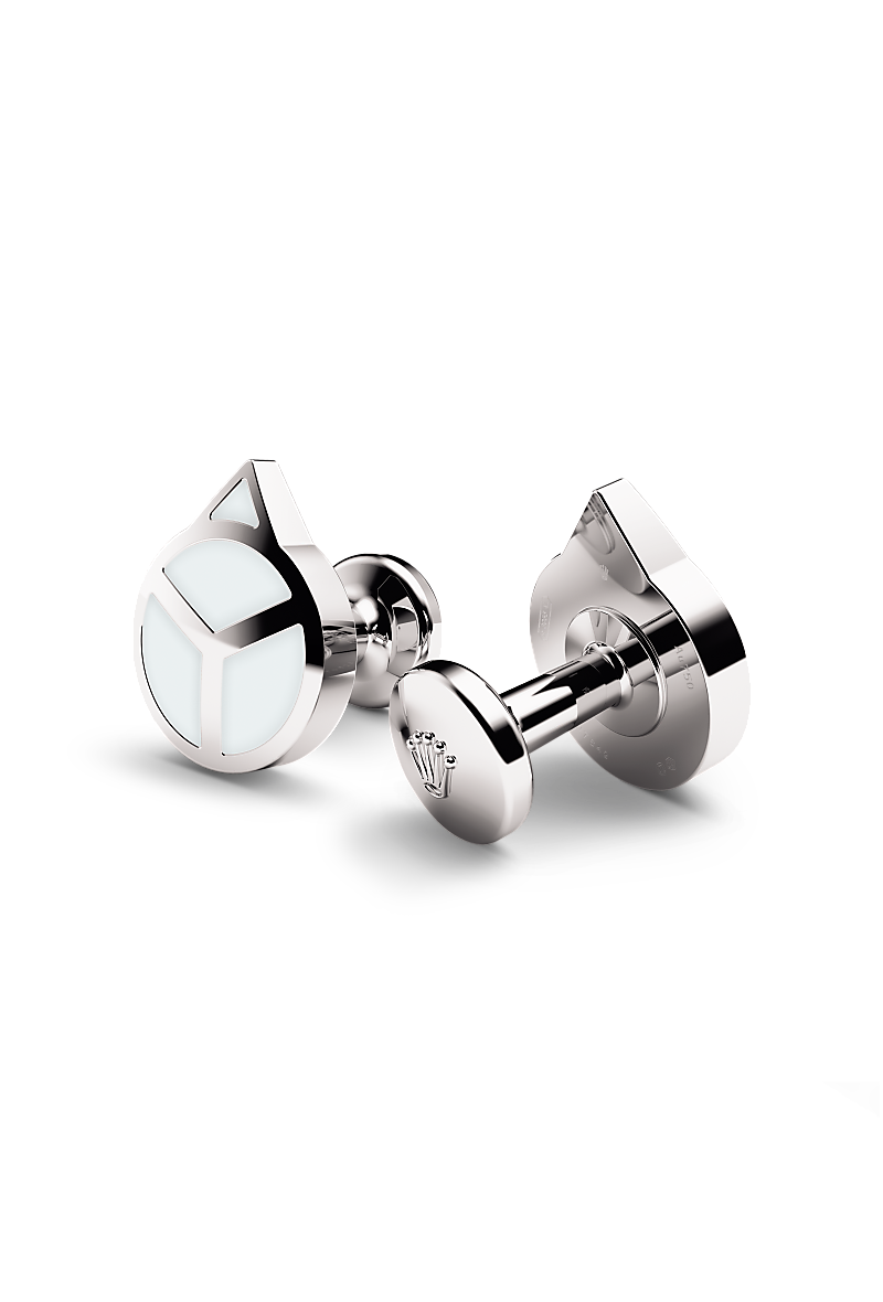 Rolex ‘Hand’ cufflinks White gold and luminescent material A1029