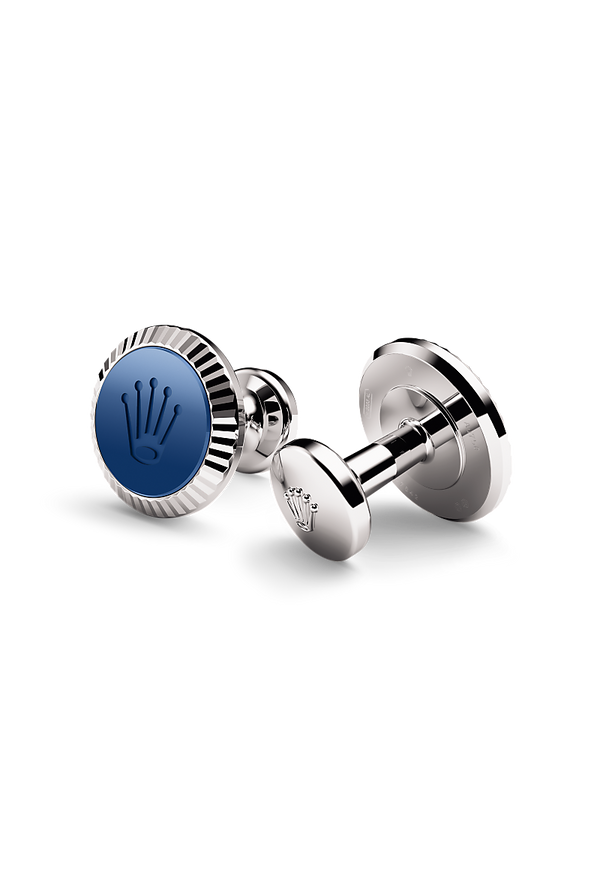 Rolex ‘Fluted’ cufflinks White gold and ceramic A1039 - 1