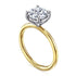 Tiana 14K Yellow-White Gold Round Solitaire Diamond Engagement Ring - 2