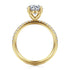 Twain 14K Yellow Gold Round Diamond Engagement Ring (Setting Only) - 4