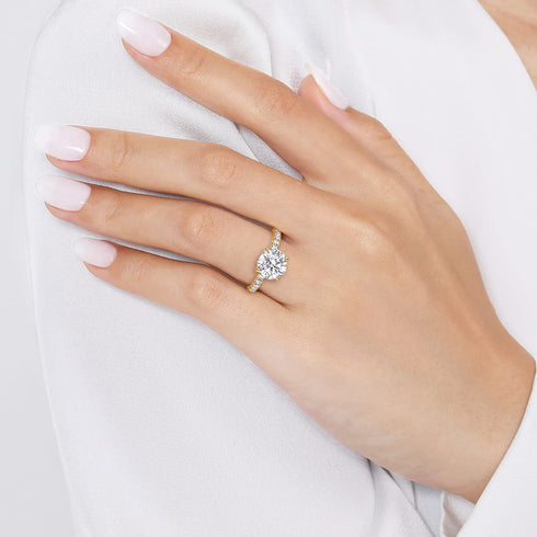 Winslow 14K Yellow Gold Round Diamond Engagement Ring (Setting Only) - 2