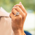 Prong Trapizoid Baguette Diamond Engagement Ring for a 10ct Radiant - 2