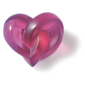 Heart Paperweight, Fuchsia