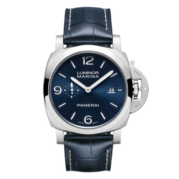 PANERAI GMT 手巻き時計 黒文字盤 レザー