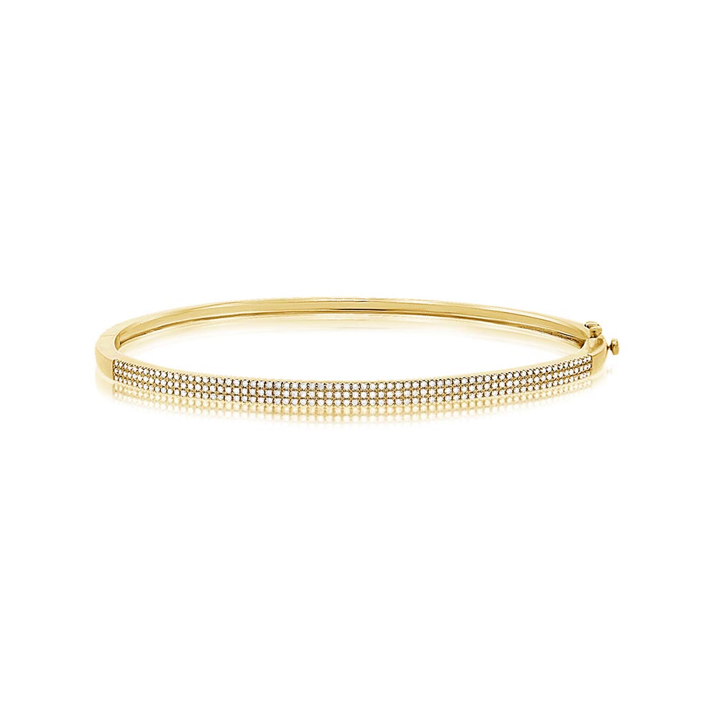 Zadok Collection Baguette and Round Diamond Bangle ALB-14794 | Zadok ...